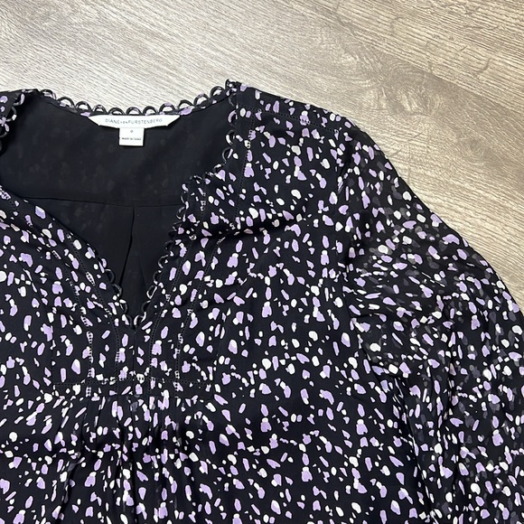 Diane Von Furstenberg Aria Print 100% Silk V-neck Tunic Shift Dress‎ - Picture 3 of 10